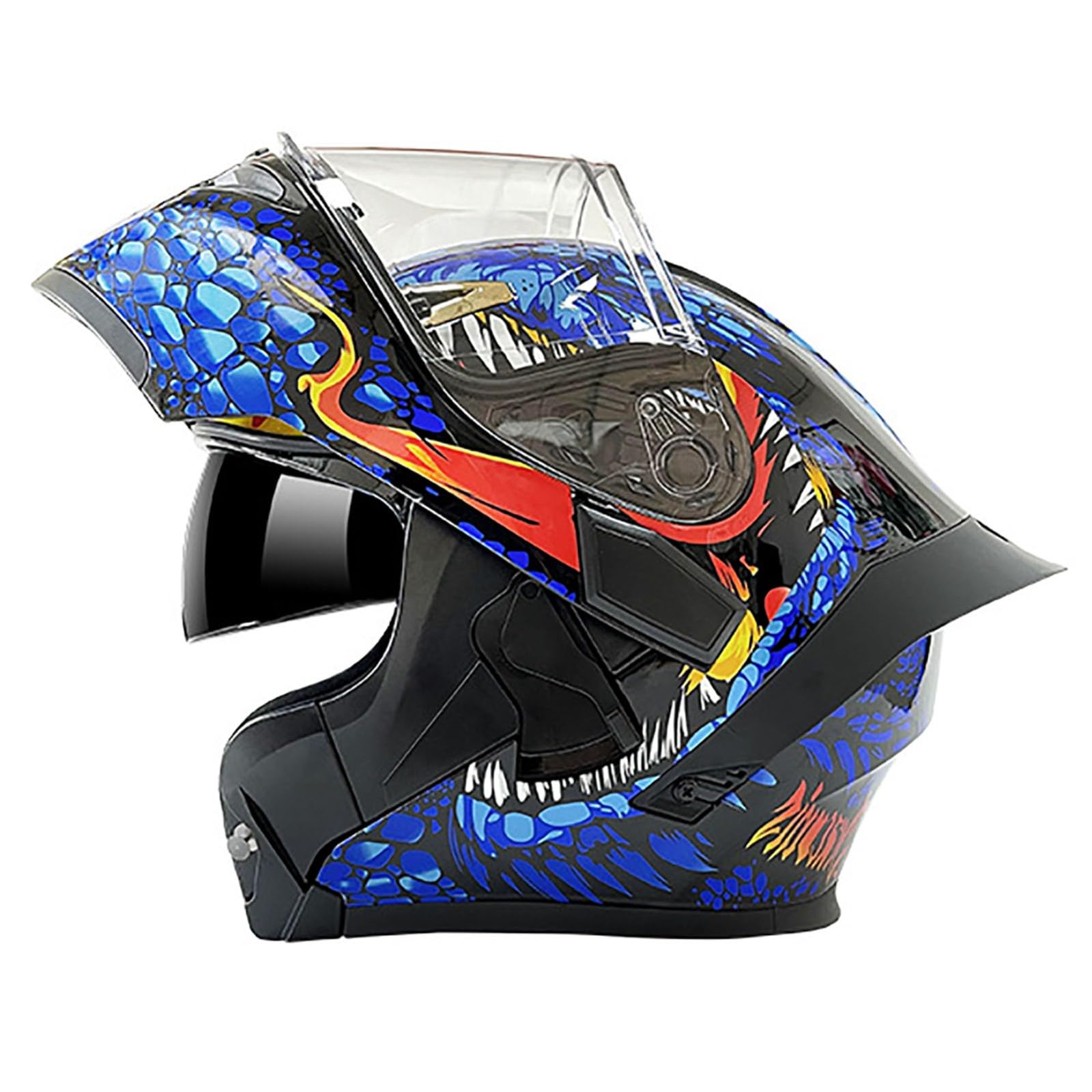 Modularer Motorradhelm, Hochklappbarer Integralhelm, Einteilig, Ece-Zertifiziert, Aerodynamisches Design, Doppelvisier, Geeignet FüR Erwachsene MäNner Und Frauen N,XXL Modularer Motorradhelm, Hochklappbarer Integralhelm, Einteilig, Ece-Zertifiziert, Aerodynamisches Design, Doppelvisier, Geeignet FüR Erwachsene MäNner Und Frauen N,XXL von WMYZJST