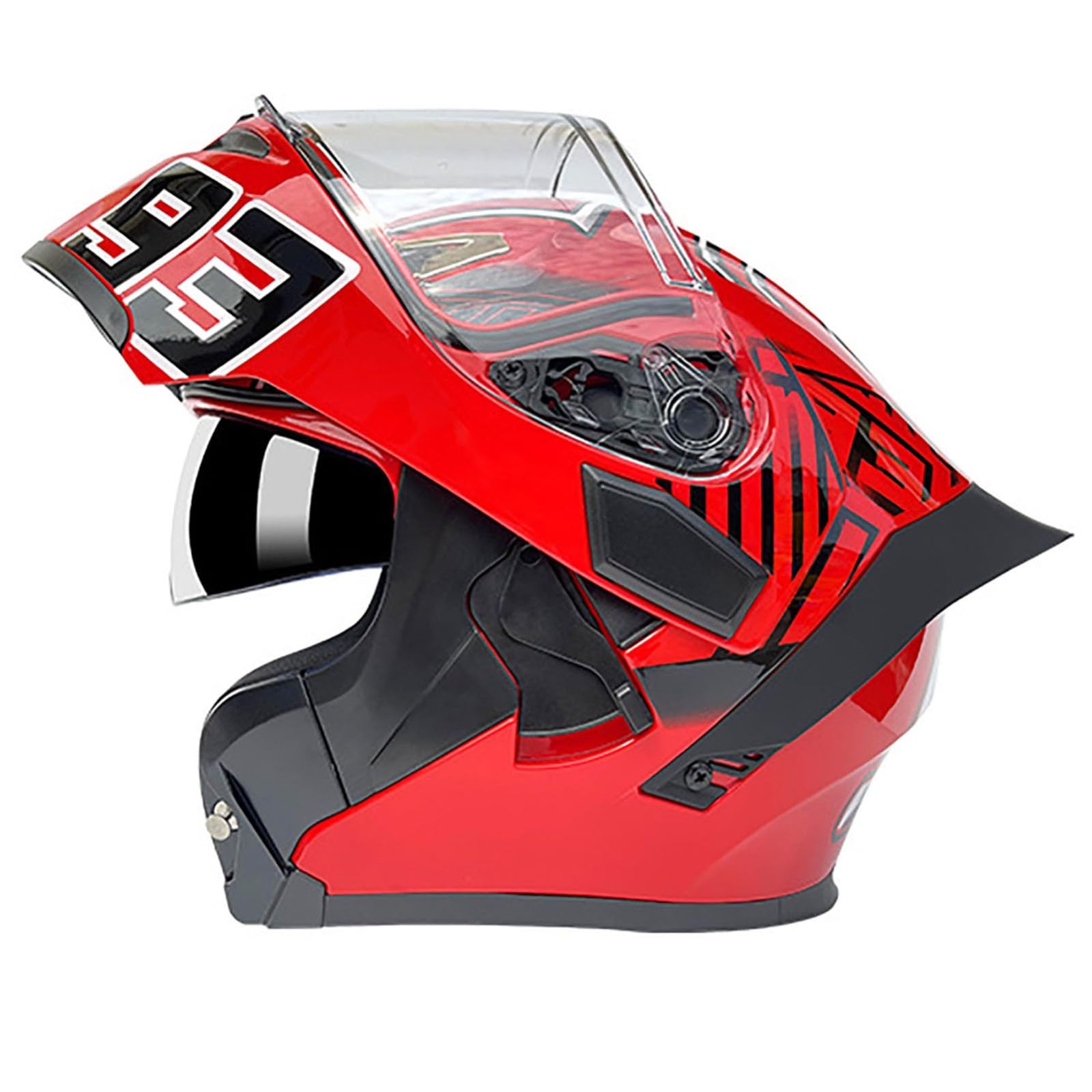 Modularer Motorradhelm, Hochklappbarer Integralhelm, Einteilig, Ece-Zertifiziert, Aerodynamisches Design, Doppelvisier, Geeignet FüR Erwachsene MäNner Und Frauen O,L Modularer Motorradhelm, Hochklappbarer Integralhelm, Einteilig, Ece-Zertifiziert, Aerodynamisches Design, Doppelvisier, Geeignet FüR Erwachsene MäNner Und Frauen O,L von WMYZJST