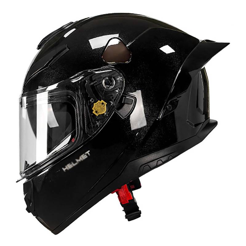 Motocross-Helm, Tragbarer Motorradhelm, Integral-Motocross-Helm FüR MäNner Und Frauen, Ece-Zertifizierter Motorrad-Streetbike-Rennhelm Mit Visier C,XXL von WMYZJST