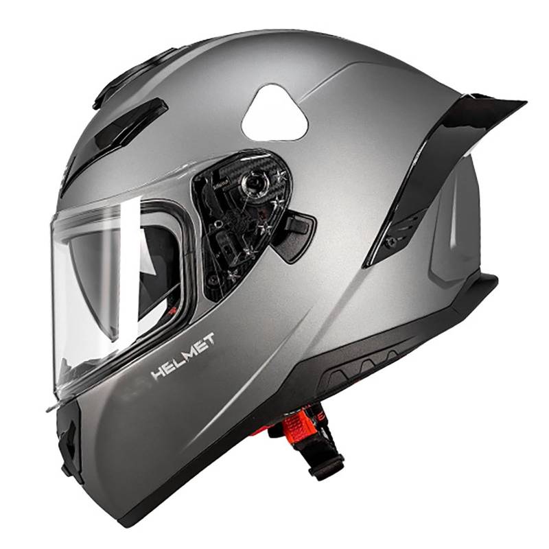Motocross-Helm, Tragbarer Motorradhelm, Integral-Motocross-Helm FüR MäNner Und Frauen, Ece-Zertifizierter Motorrad-Streetbike-Rennhelm Mit Visier D,L von WMYZJST