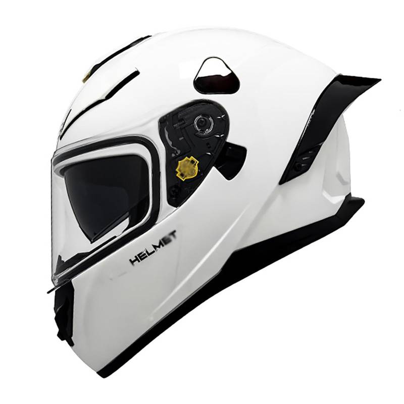 Motocross-Helm, Tragbarer Motorradhelm, Integral-Motocross-Helm FüR MäNner Und Frauen, Ece-Zertifizierter Motorrad-Streetbike-Rennhelm Mit Visier F,L von WMYZJST
