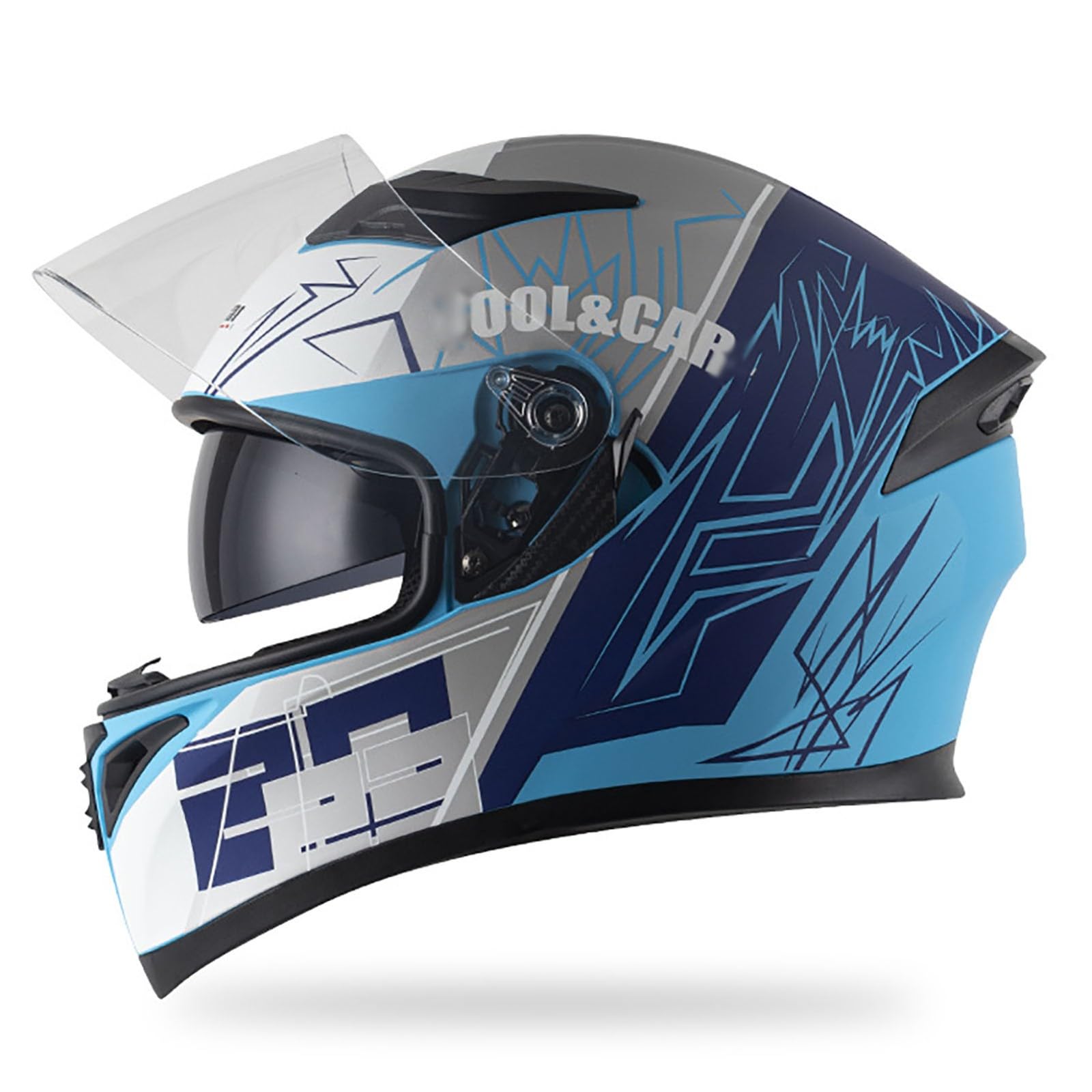 Motorrad-Integralhelm, Personalisierter Cooler Integralhelm, Doppelvisier, Transparente Linse, Herren- Und Damenstil, Ece-Zertifizierter Modularer Motorradhelm H,XXL Motorrad-Integralhelm, Personalisierter Cooler Integralhelm, Doppelvisier, Transparente Linse, Herren- Und Damenstil, Ece-Zertifizierter Modularer Motorradhelm H,XXL von WMYZJST