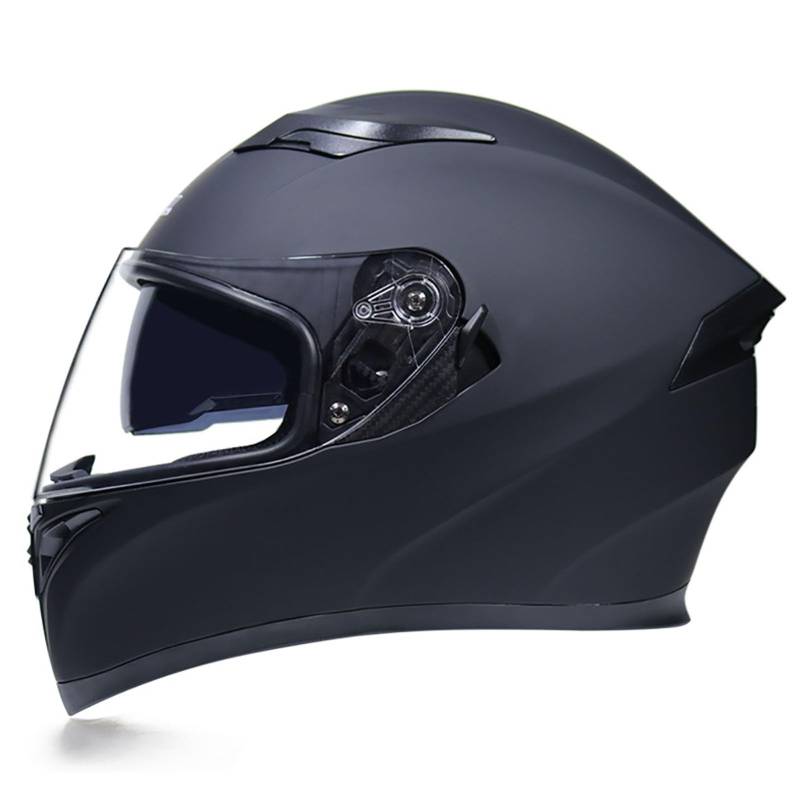 Motorrad-Integralhelm, Personalisierter Cooler Integralhelm, Doppelvisier, Transparente Linse, Herren- Und Damenstil, Ece-Zertifizierter Modularer Motorradhelm M,M von WMYZJST