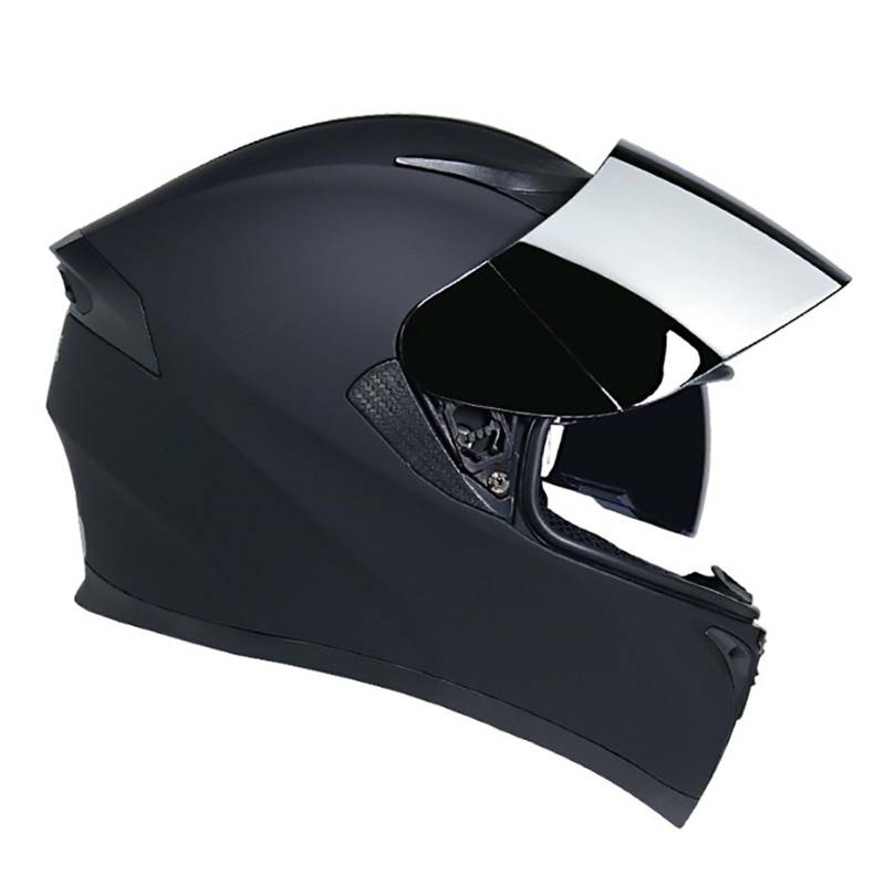 Motorradhelm, Integralhelm Mit GetöNtem Visier, Motorrad-Crashhelm Mit Doppelvisier, Unisex, Ganzjahres-Touren-Motorradhelm C,XXL von WMYZJST