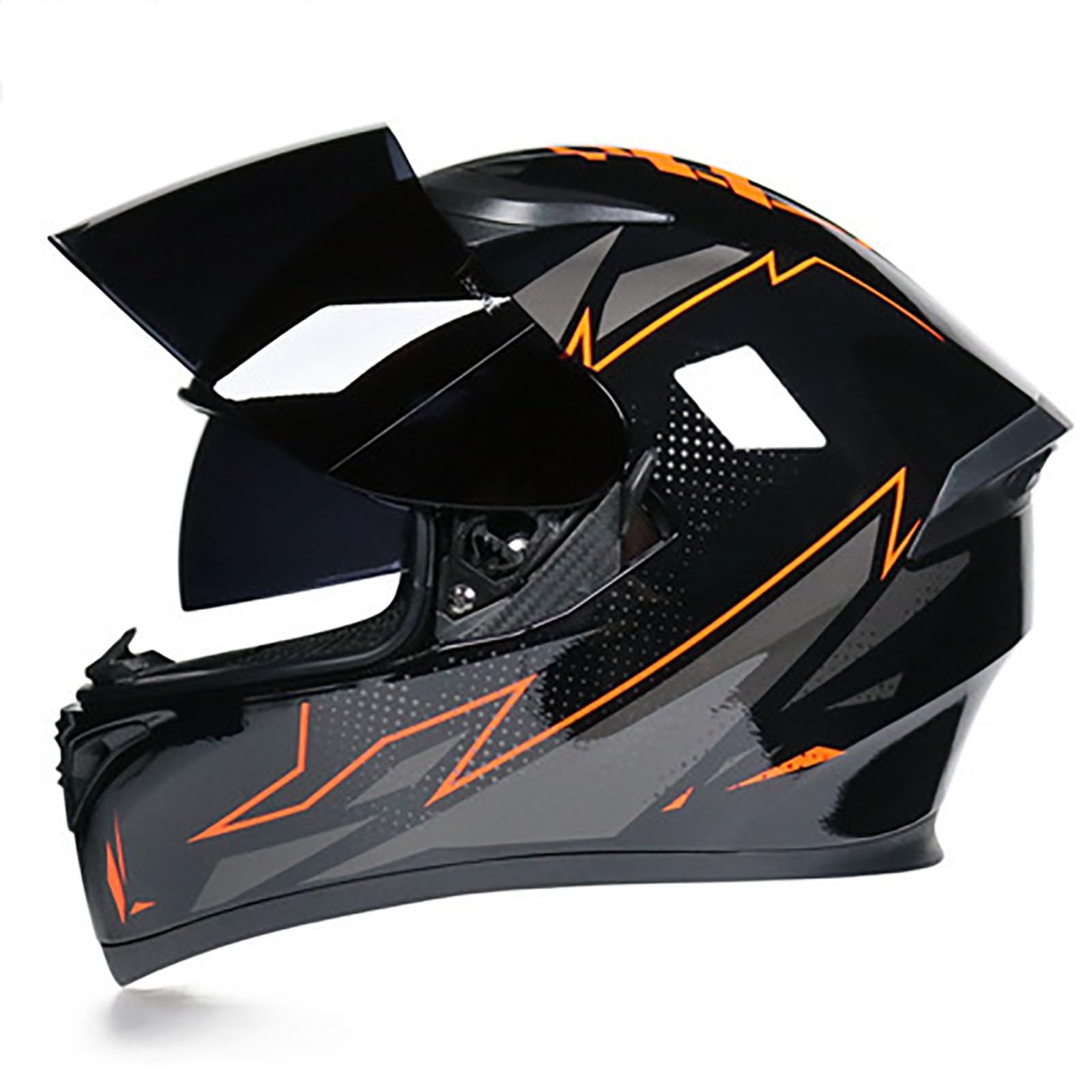 Motorradhelm, Integralhelm Mit GetöNtem Visier, Motorrad-Crashhelm Mit Doppelvisier, Unisex, Ganzjahres-Touren-Motorradhelm H,M Motorradhelm, Integralhelm Mit GetöNtem Visier, Motorrad-Crashhelm Mit Doppelvisier, Unisex, Ganzjahres-Touren-Motorradhelm H,M von WMYZJST