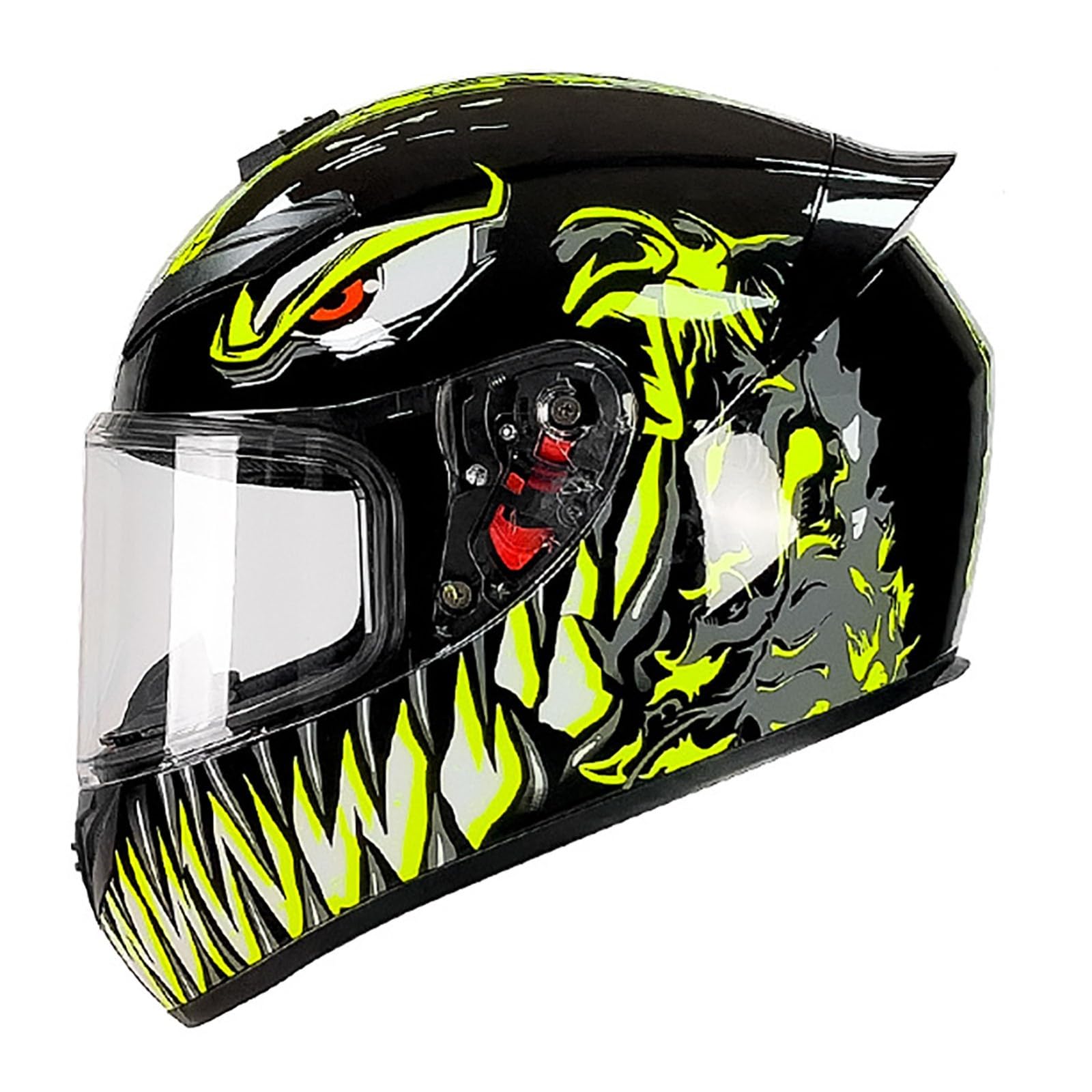Motorradhelm Integralhelm, Stylischer Und Cooler Motorradhelm Mit Transparentem Visier, Ece-Zertifiziert, Geeignet FüR MäNner Und Frauen Erwachsene D,M Motorradhelm Integralhelm, Stylischer Und Cooler Motorradhelm Mit Transparentem Visier, Ece-Zertifiziert, Geeignet FüR MäNner Und Frauen Erwachsene D,M von WMYZJST