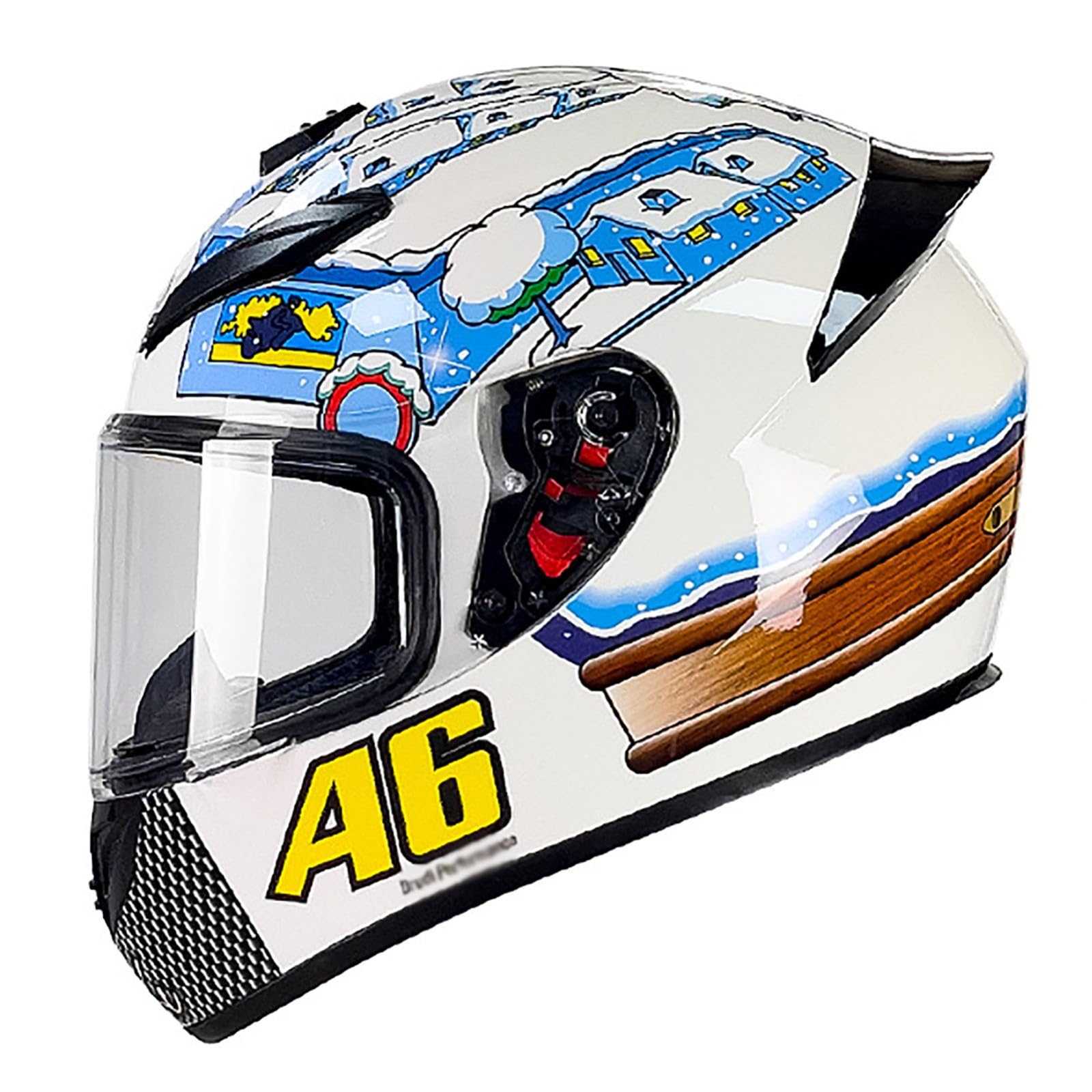 Motorradhelm Integralhelm, Stylischer Und Cooler Motorradhelm Mit Transparentem Visier, Ece-Zertifiziert, Geeignet FüR MäNner Und Frauen Erwachsene F,L Motorradhelm Integralhelm, Stylischer Und Cooler Motorradhelm Mit Transparentem Visier, Ece-Zertifiziert, Geeignet FüR MäNner Und Frauen Erwachsene F,L von WMYZJST
