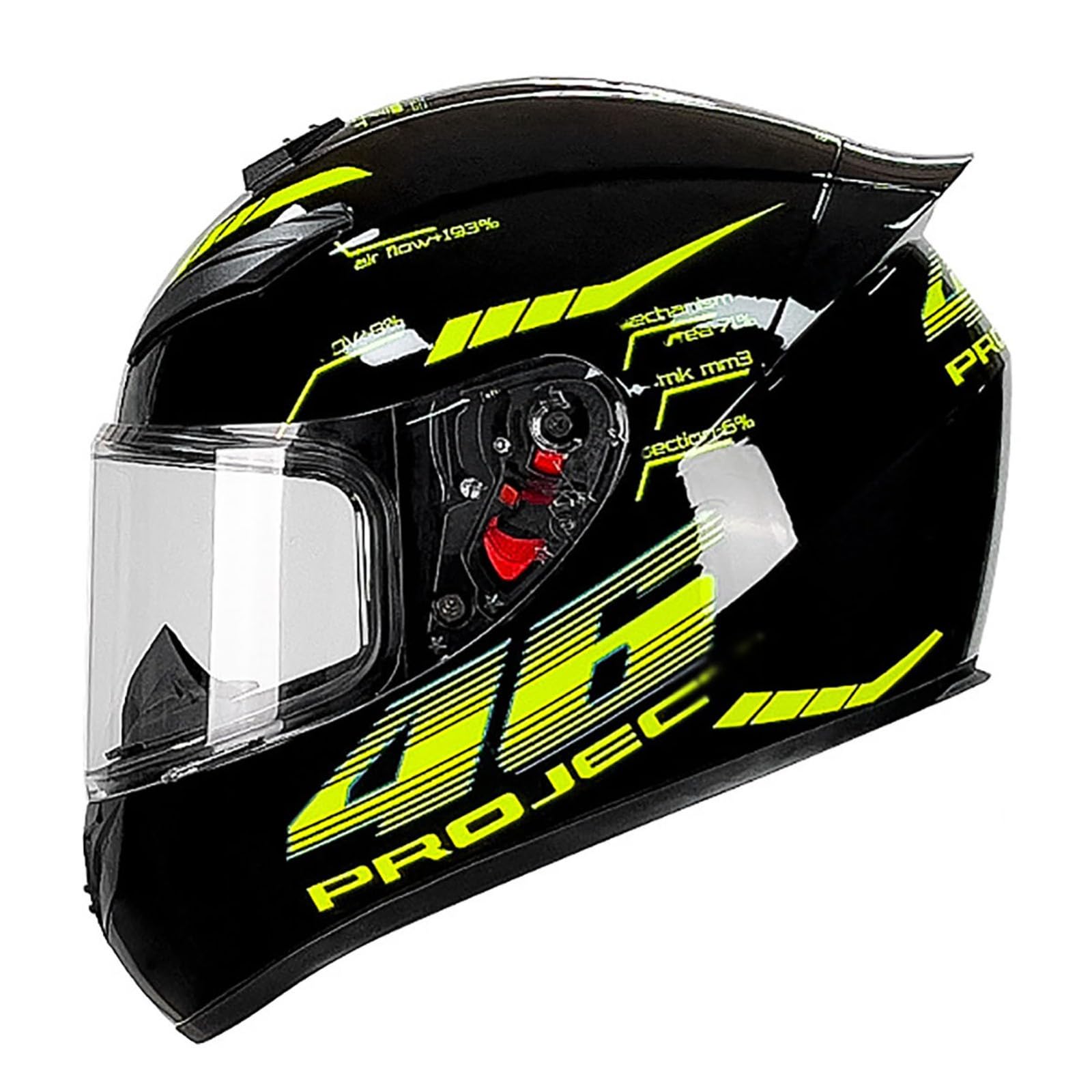 Motorradhelm Integralhelm, Stylischer Und Cooler Motorradhelm Mit Transparentem Visier, Ece-Zertifiziert, Geeignet FüR MäNner Und Frauen Erwachsene H,L Motorradhelm Integralhelm, Stylischer Und Cooler Motorradhelm Mit Transparentem Visier, Ece-Zertifiziert, Geeignet FüR MäNner Und Frauen Erwachsene H,L von WMYZJST