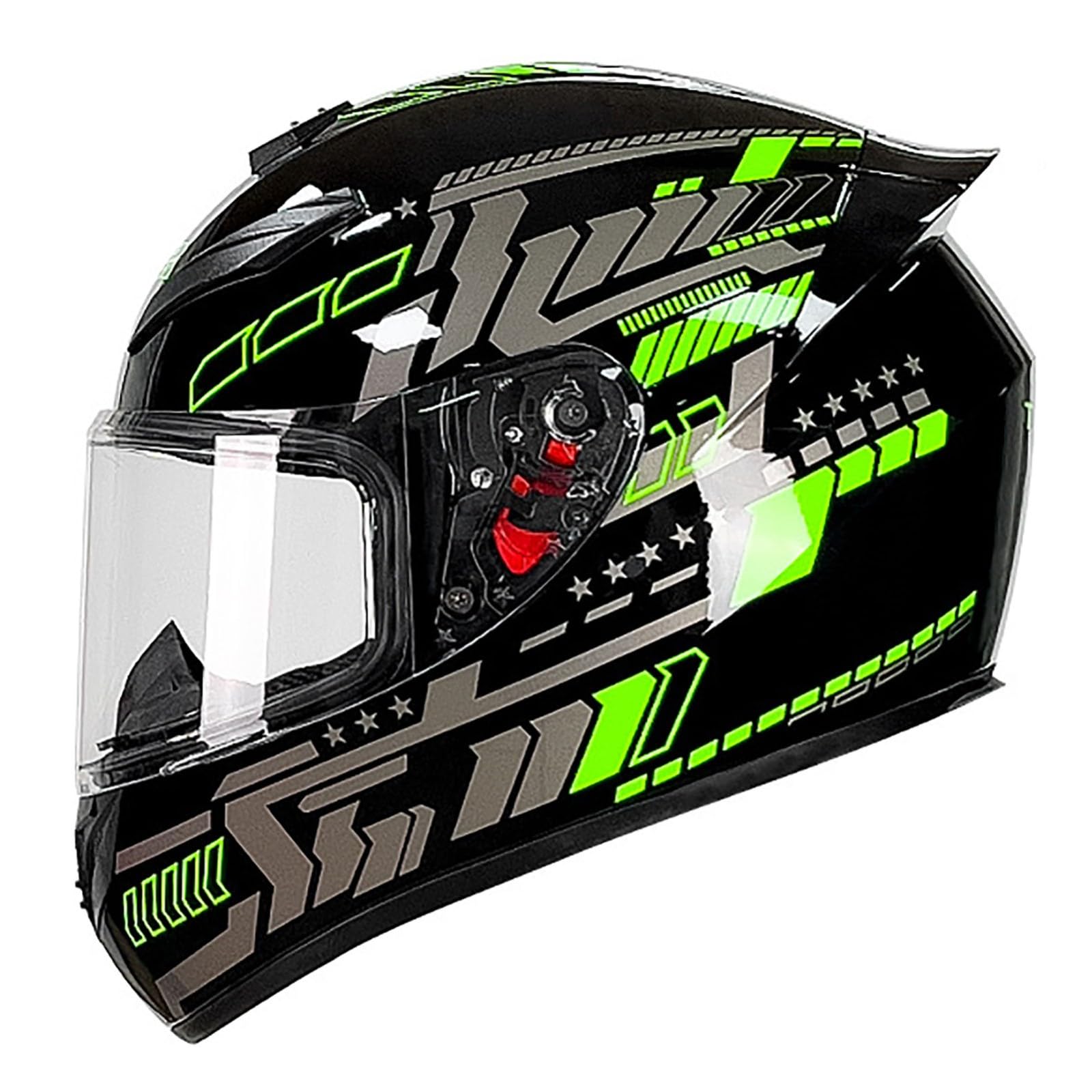 Motorradhelm Integralhelm, Stylischer Und Cooler Motorradhelm Mit Transparentem Visier, Ece-Zertifiziert, Geeignet FüR MäNner Und Frauen Erwachsene J,L Motorradhelm Integralhelm, Stylischer Und Cooler Motorradhelm Mit Transparentem Visier, Ece-Zertifiziert, Geeignet FüR MäNner Und Frauen Erwachsene J,L von WMYZJST