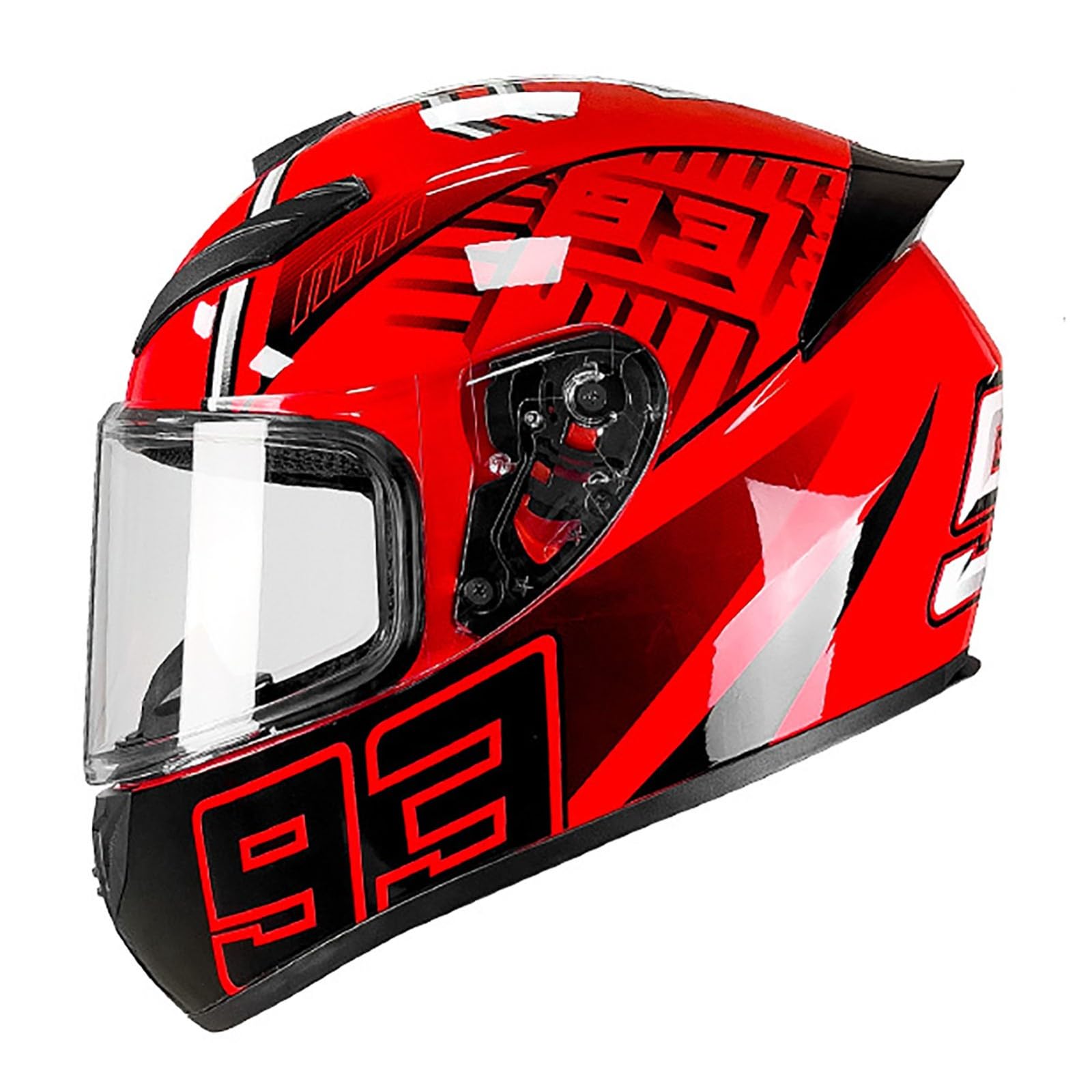 Motorradhelm Integralhelm, Stylischer Und Cooler Motorradhelm Mit Transparentem Visier, Ece-Zertifiziert, Geeignet FüR MäNner Und Frauen Erwachsene K,M Motorradhelm Integralhelm, Stylischer Und Cooler Motorradhelm Mit Transparentem Visier, Ece-Zertifiziert, Geeignet FüR MäNner Und Frauen Erwachsene K,M von WMYZJST