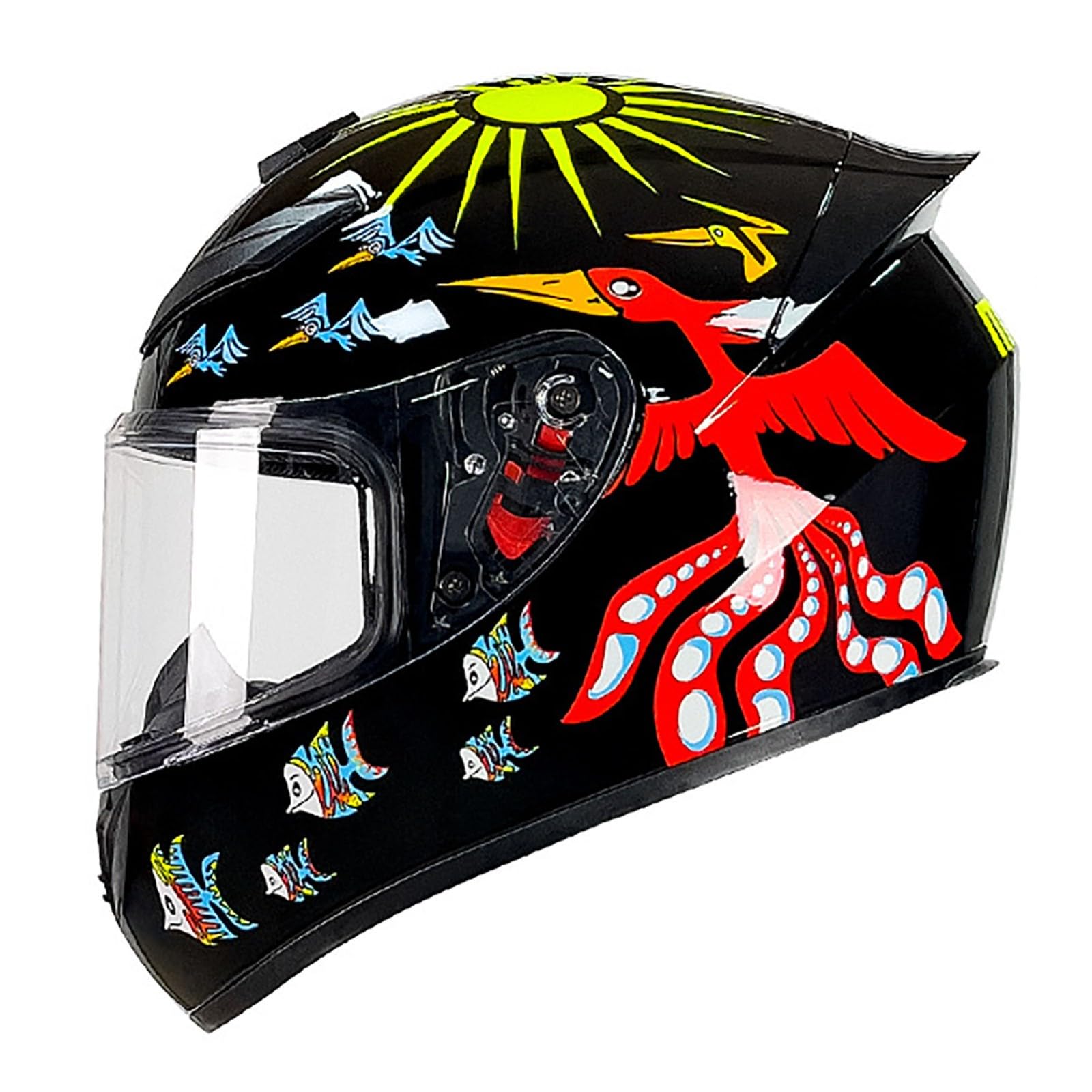 Motorradhelm Integralhelm, Stylischer Und Cooler Motorradhelm Mit Transparentem Visier, Ece-Zertifiziert, Geeignet FüR MäNner Und Frauen Erwachsene L,S Motorradhelm Integralhelm, Stylischer Und Cooler Motorradhelm Mit Transparentem Visier, Ece-Zertifiziert, Geeignet FüR MäNner Und Frauen Erwachsene L,S von WMYZJST