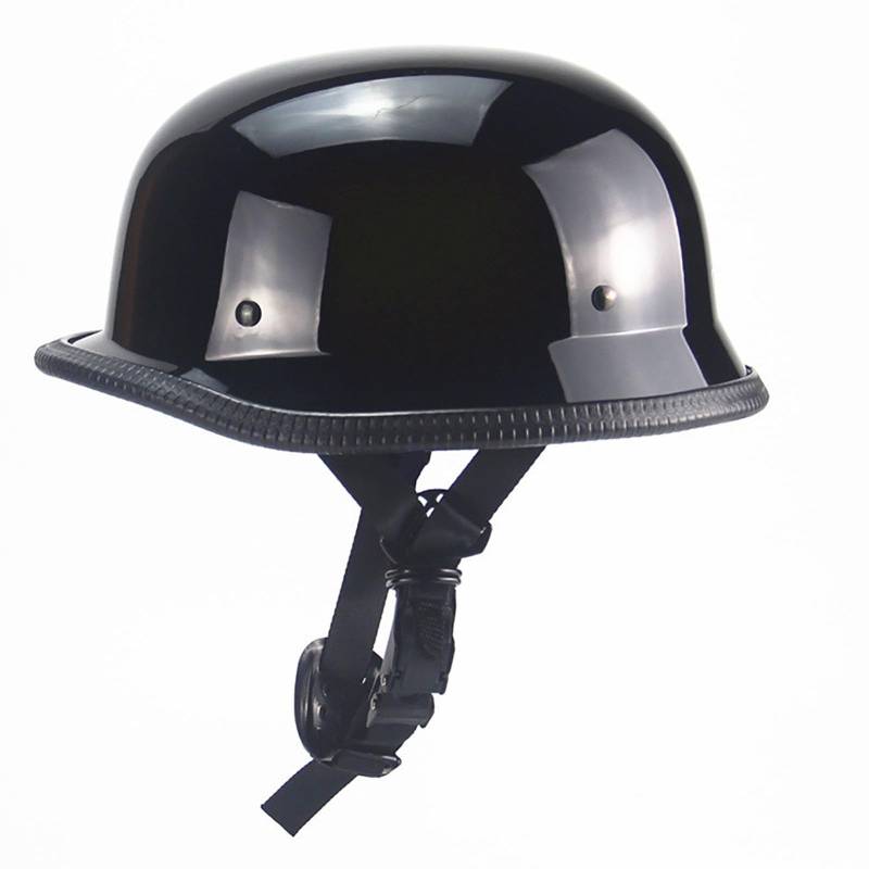Retro-Jethelm für Motorrad, Baseballkappe, Halbhelm, Herren- und Damen-Scooter, leichte Motorradkappe, ECE-Zertifiziert, Deutscher Retro-Motorradhelm B,M(55-56CM) von WMYZJST