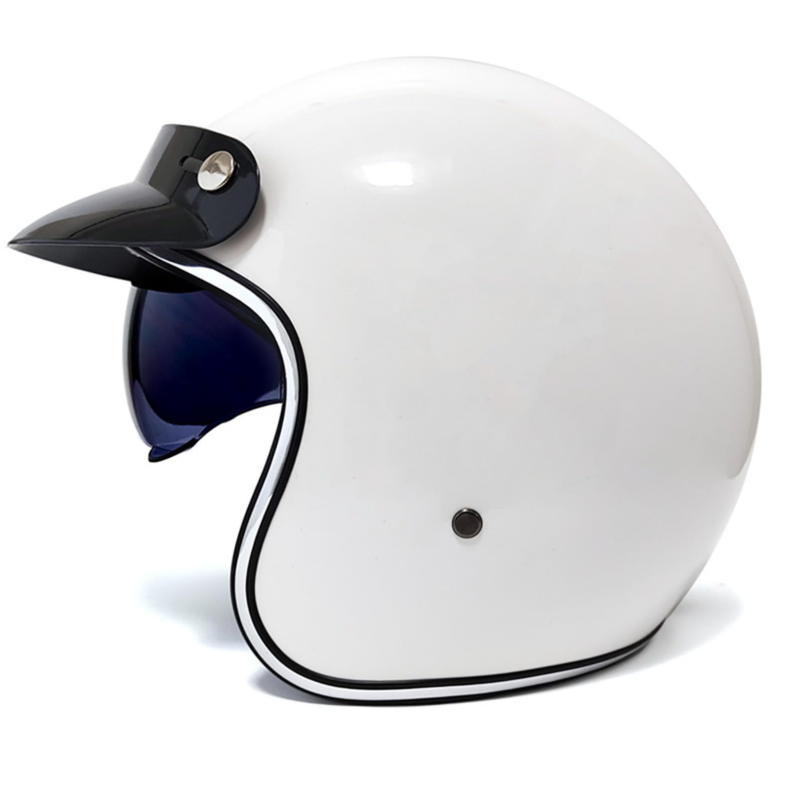 Retro-Motorradhelm 3/4-Halbhelm Motorrad-Halbhelm Low-Key-Retro-Cruise-Scooter-Reisehelm MäNner Und Frauen Halbhelm Ece-Zertifizierung F,M von WMYZJST