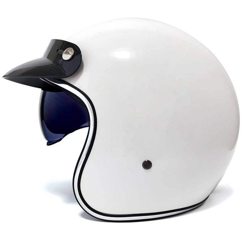 Retro-Motorradhelm 3/4-Halbhelm Motorrad-Halbhelm Low-Key-Retro-Cruise-Scooter-Reisehelm MäNner Und Frauen Halbhelm Ece-Zertifizierung F,M von WMYZJST