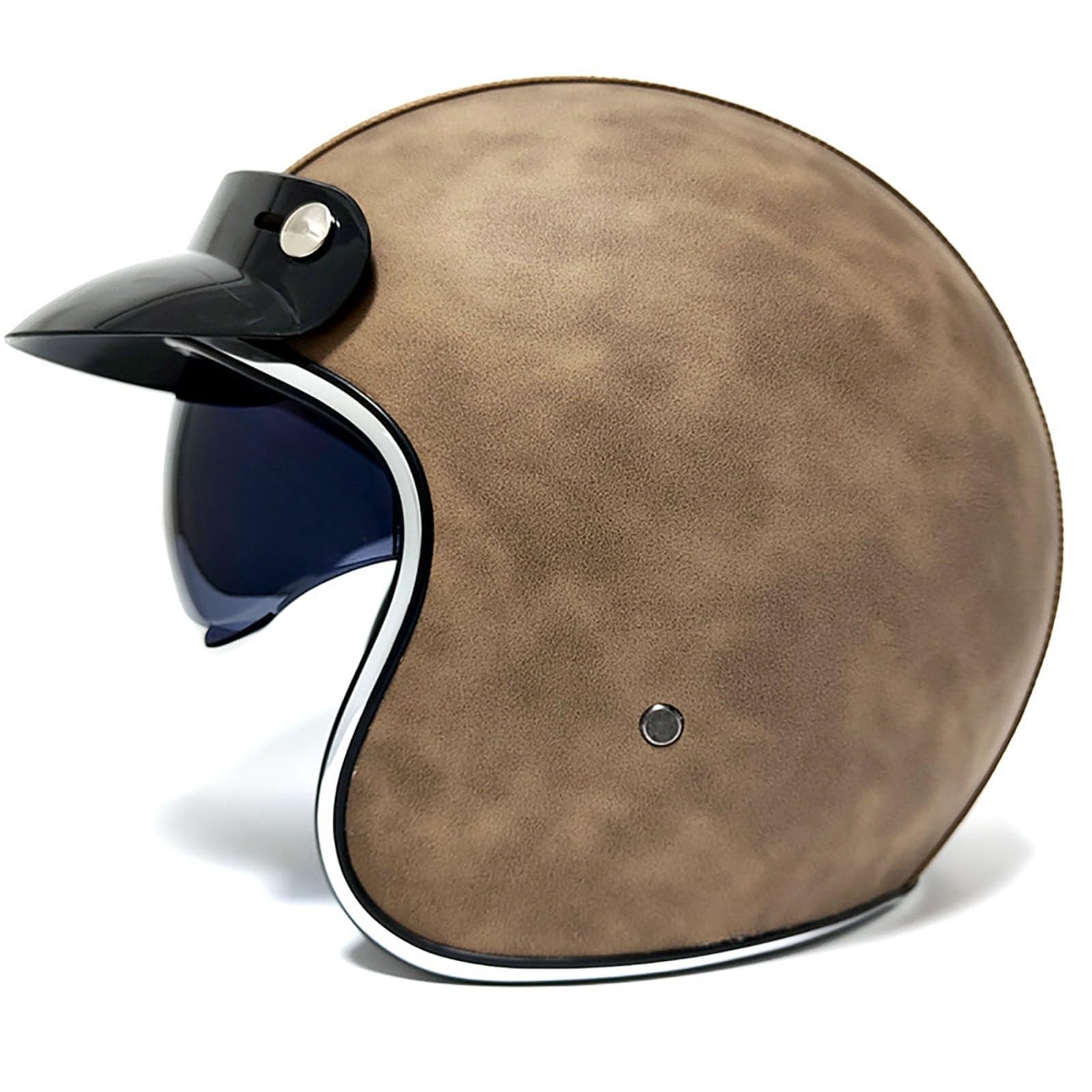 Retro-Motorradhelm 3/4-Halbhelm Motorrad-Halbhelm Low-Key-Retro-Cruise-Scooter-Reisehelm MäNner Und Frauen Halbhelm Ece-Zertifizierung G,XXL von WMYZJST