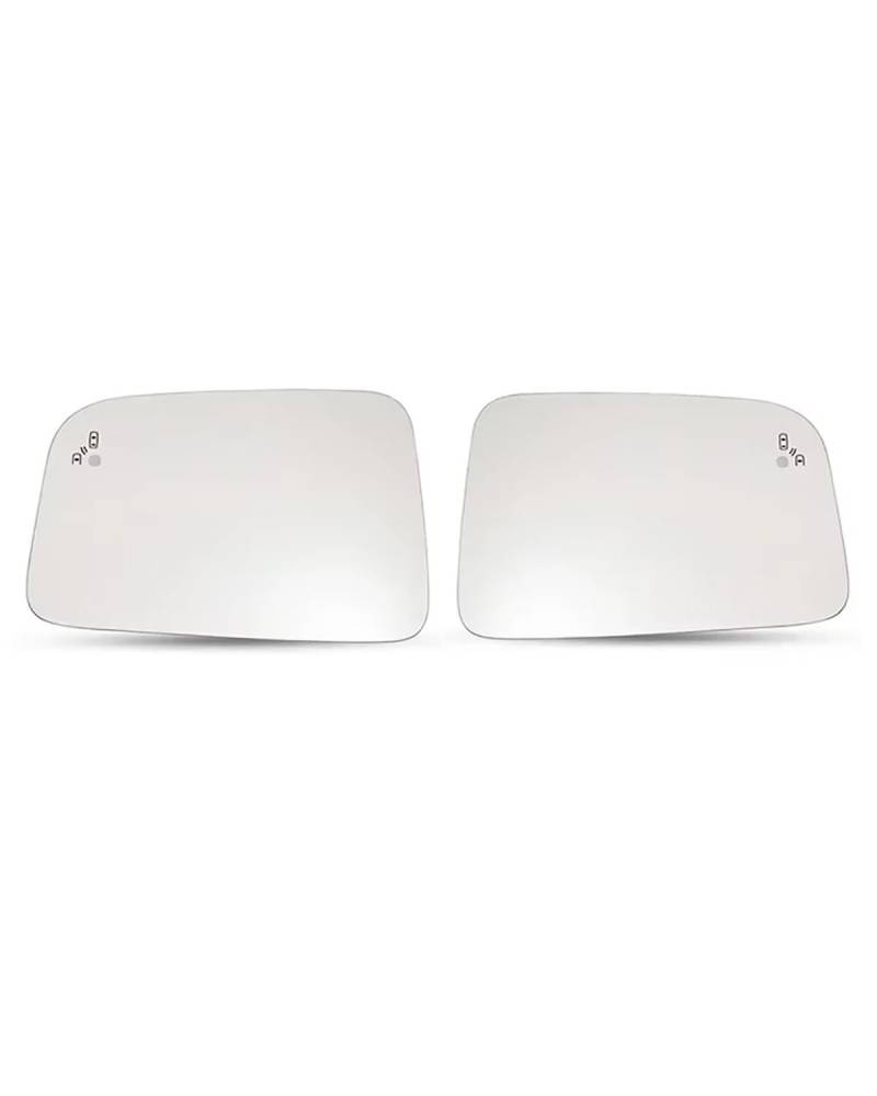 Für Ford Für Edge 2009-2014 Autozubehör Rückspiegelgläser Außenseite Reflektierende Glaslinse Mit Heizung Toter Winkel Seitenspiegelglas(2PCS left and right) von WNCXSA