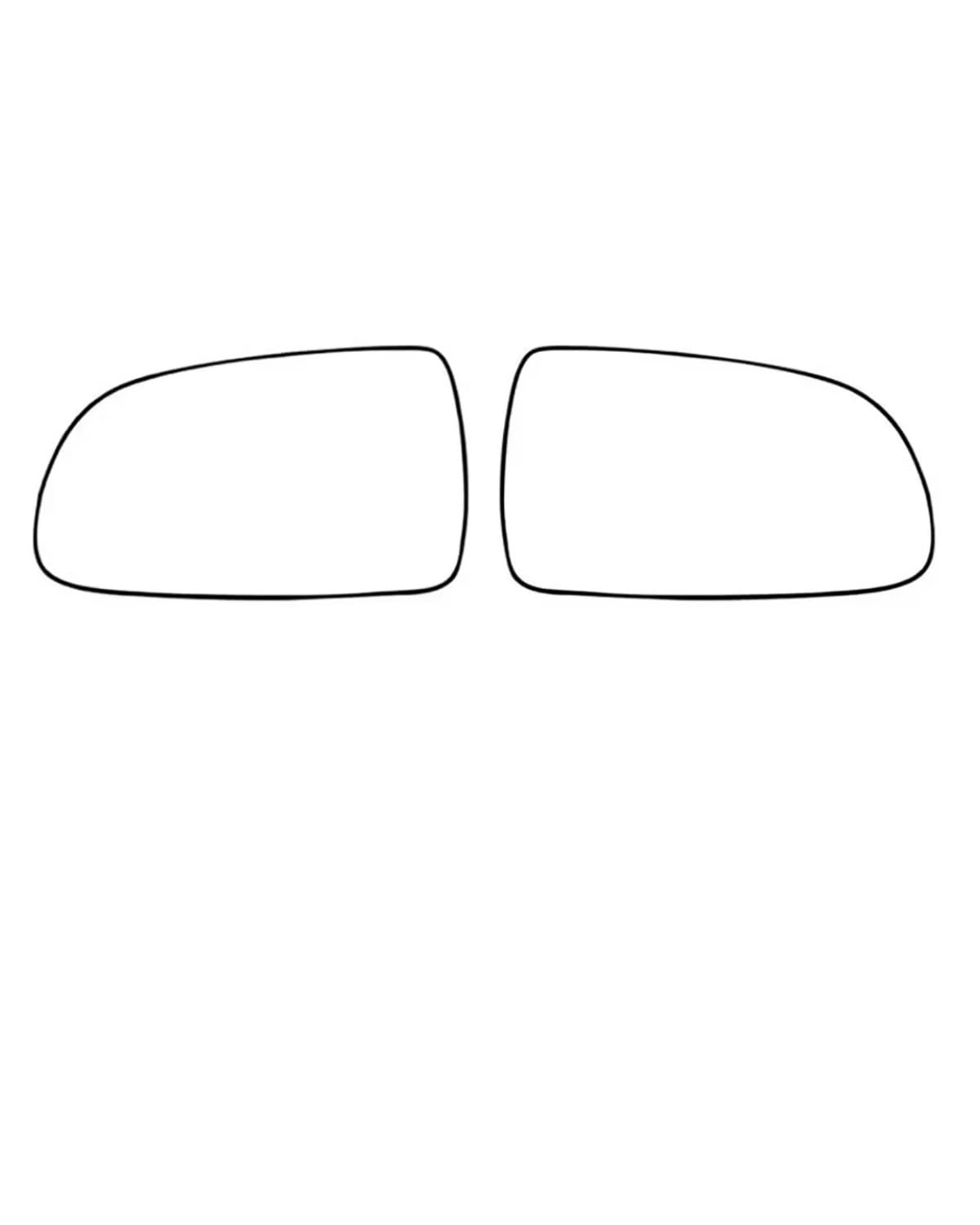 Für Lova 2006 2007 2008 2009 2010 2011 Autoaußenspiegel Reflektierende Linse Rückspiegelglaslinsen Seitenspiegelglas(A pair no heating) von WNCXSA
