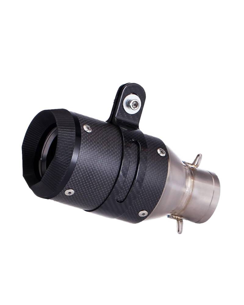 Motorrad Auspuff Für YZF-R1 AR Titanlegierung Endrohr Auspuffrohr Motorrad Auspuffrohr(Carbon Fiber Fixing Ring) von WNCXSA