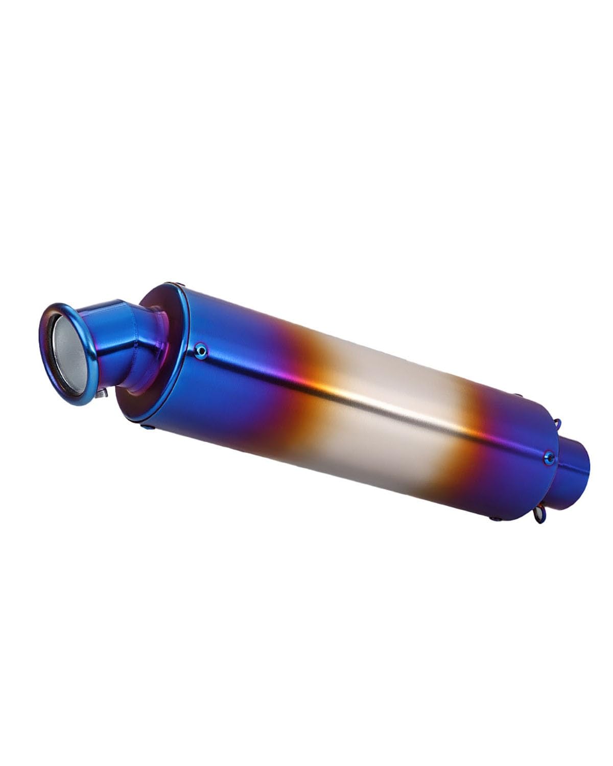 Motorrad Auspuff Für YZF-R1 STB Curling Elbow Endrohr Motorrad Auspuffrohr(Double Half Blue) von WNCXSA