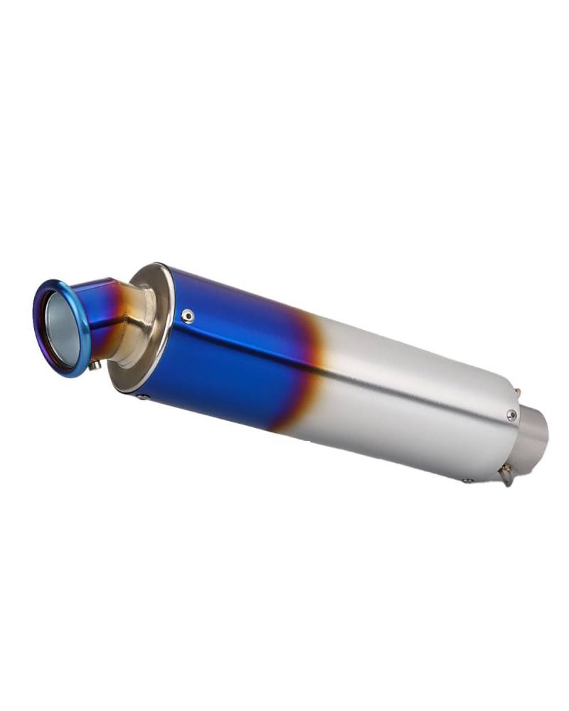 Motorrad Auspuff Für YZF-R1 STB Curling Elbow Endrohr Motorrad Auspuffrohr(Half Blue) von WNCXSA