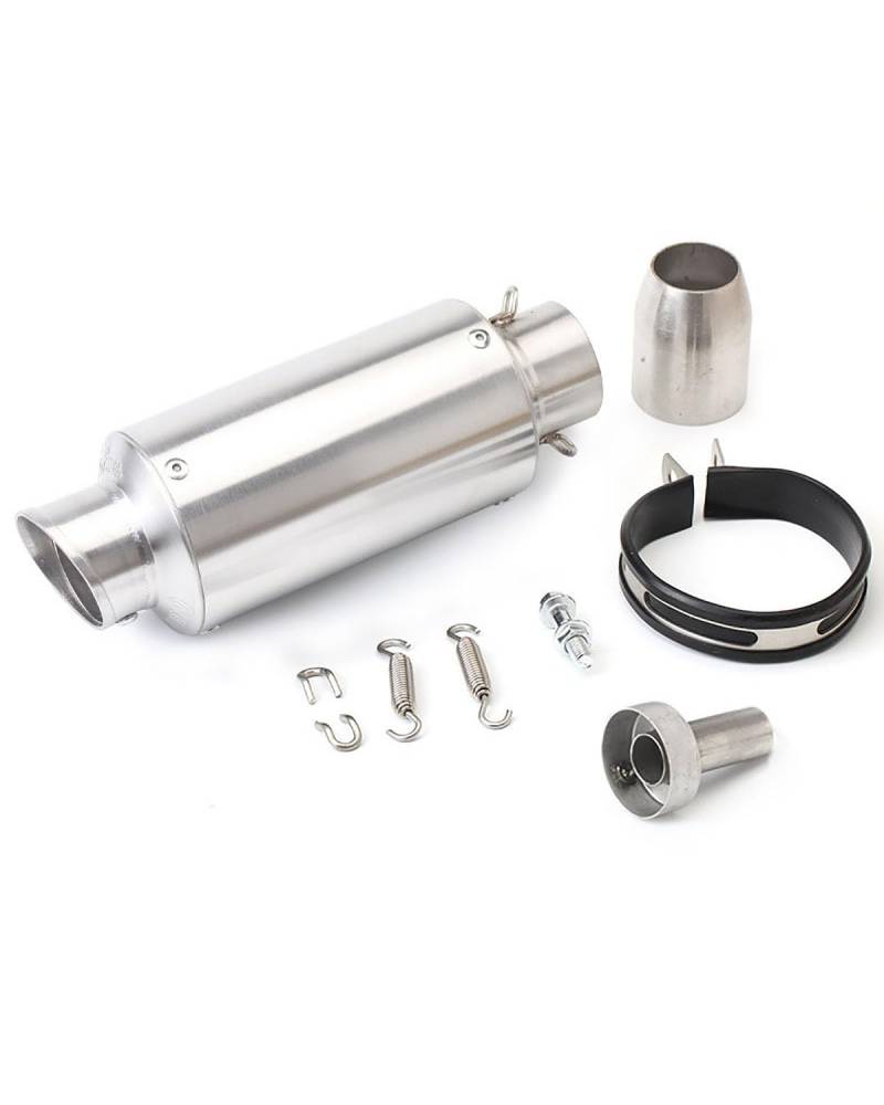Motorrad Auspuff Universal-Motorradauspuffrohr Aus Edelstahl Mit Schräger Öffnung Und Kleiner Zylindergeneration Motorrad Auspuffrohr(Short - Stainless Steel) von WNCXSA