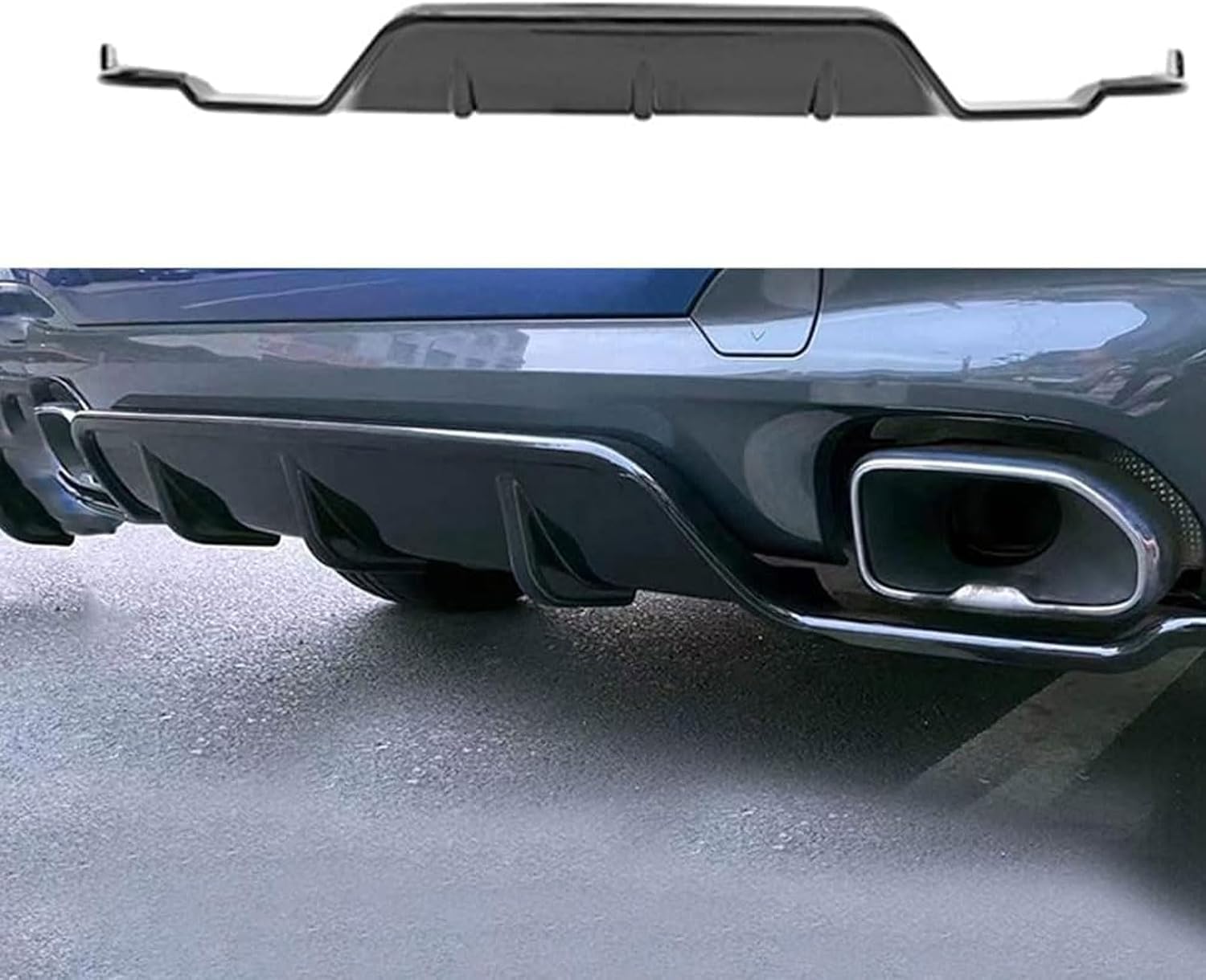 Auto ABS Heckdiffusor Spoiler Lippe für BMW 1 Series E82 2007-2011,Anti-Crash Haifischflosse Splitter Untere Heckstoßstange Schützende Modifikation Zubehör Auto ABS Heckdiffusor Spoiler Lippe für BMW 1 Series E82 2007-2011,Anti-Crash Haifischflosse Splitter Untere Heckstoßstange Schützende Modifikation Zubehör von WNFVYP