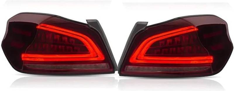 WNFVYP Auto Rückleuchten für Subaru WRX 2014-2021,Links Rechts Auto-Heckleuchten Ersatz-Baugruppe,Hochwertige Bremslicht Signallicht Rücklicht-Set,C-Red von WNFVYP