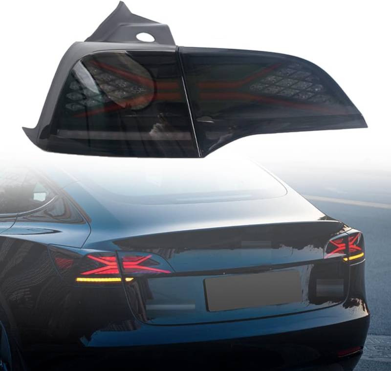 WNFVYP Auto Rückleuchten für Tesla Model 3 Model Y 2018 2019 2020 2021 2022,Links Rechts Auto-Heckleuchten Ersatz-Baugruppe,Hochwertige Bremslicht Signallicht Rücklicht-Set von WNFVYP
