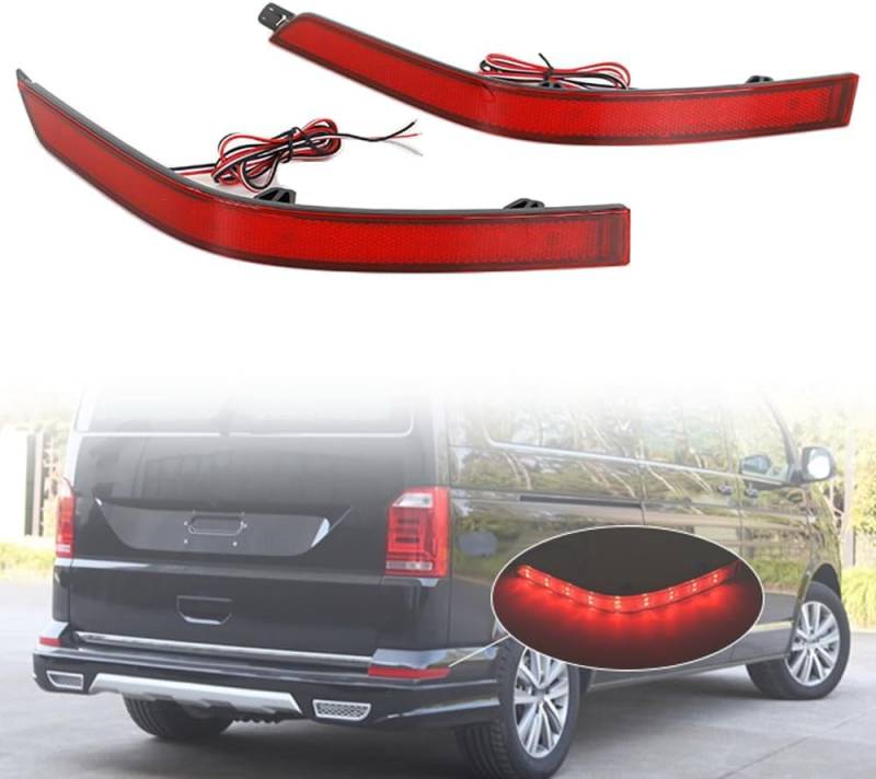 WNFVYP Auto Rückleuchten für VW T6 Tranporter Multivan Caravelle 2015-2019,Links Rechts Auto-Heckleuchten Ersatz-Baugruppe,Hochwertige Bremslicht Signallicht Rücklicht-Set von WNFVYP