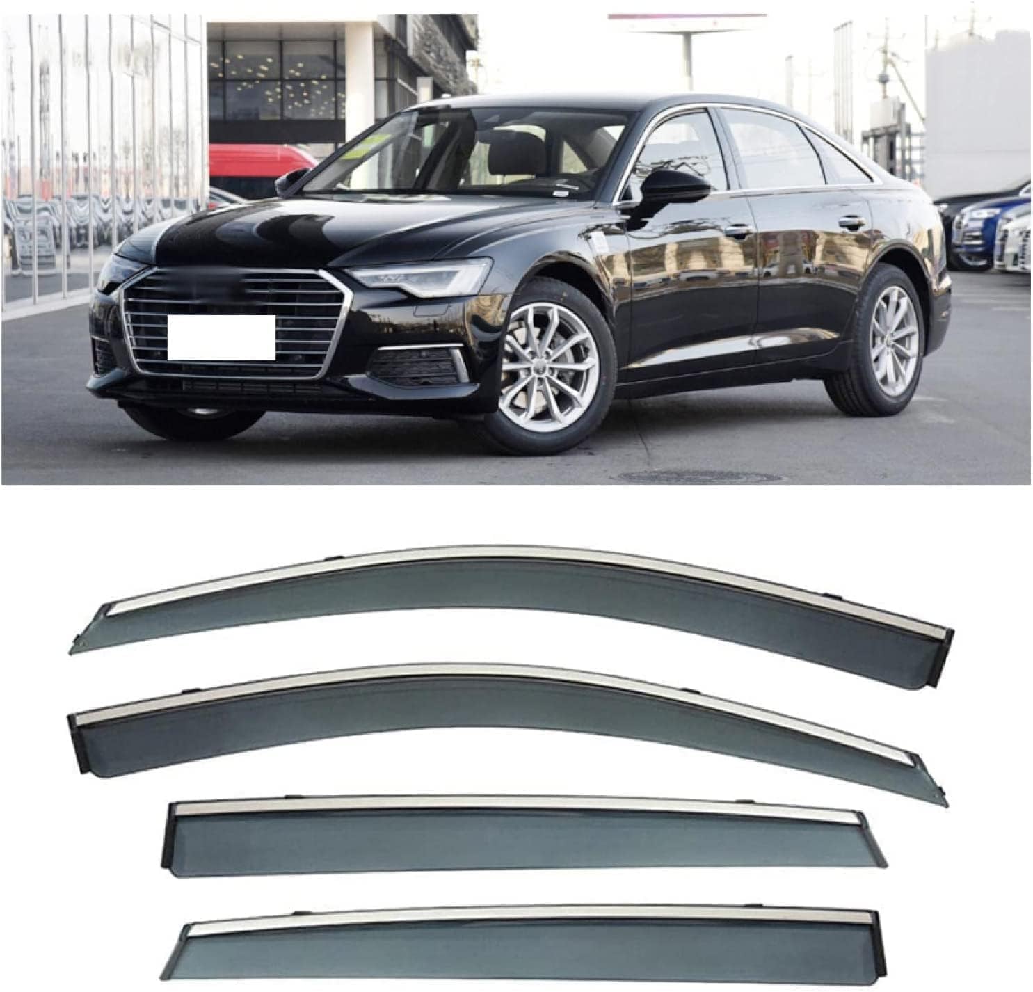 Windabweiser Regenabweiser für Audi A6 2016-2021,Autofenster Wetterschutz Integrierten Deflektoren,Hochwertiges Sonnenschutz Autozubehör Windabweiser Regenabweiser für Audi A6 2016-2021,Autofenster Wetterschutz Integrierten Deflektoren,Hochwertiges Sonnenschutz Autozubehör von WNFVYP