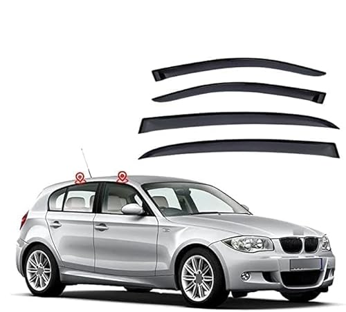 Windabweiser Regenabweiser für BMW 1 Series E87 2004-2010,Autofenster Wetterschutz Integrierten Deflektoren,Hochwertiges Sonnenschutz Autozubehör von WNFVYP