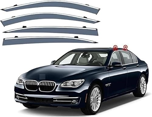 Windabweiser Regenabweiser für BMW 7 Series F02 G12 2009-2014(Long axis),Autofenster Wetterschutz Integrierten Deflektoren,Hochwertiges Sonnenschutz Autozubehör von WNFVYP