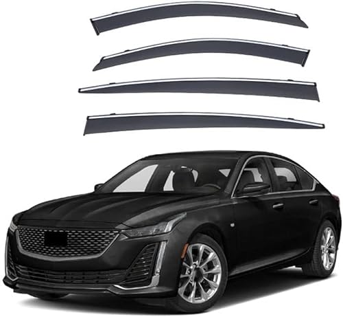 Windabweiser Regenabweiser für Cadillac CT5 2019,Autofenster Wetterschutz Integrierten Deflektoren,Hochwertiges Sonnenschutz Autozubehör von WNFVYP
