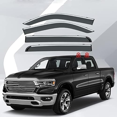 Windabweiser Regenabweiser für Dodge RAM DT 2019,Autofenster Wetterschutz Integrierten Deflektoren,Hochwertiges Sonnenschutz Autozubehör Windabweiser Regenabweiser für Dodge RAM DT 2019,Autofenster Wetterschutz Integrierten Deflektoren,Hochwertiges Sonnenschutz Autozubehör von WNFVYP