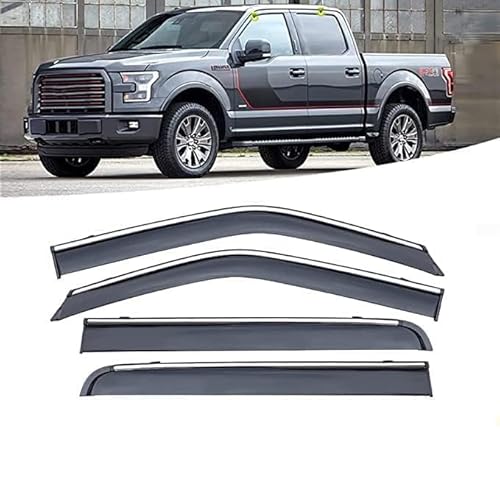 Windabweiser Regenabweiser für Ford F-150 2015+,Autofenster Wetterschutz Integrierten Deflektoren,Hochwertiges Sonnenschutz Autozubehör Windabweiser Regenabweiser für Ford F-150 2015+,Autofenster Wetterschutz Integrierten Deflektoren,Hochwertiges Sonnenschutz Autozubehör von WNFVYP