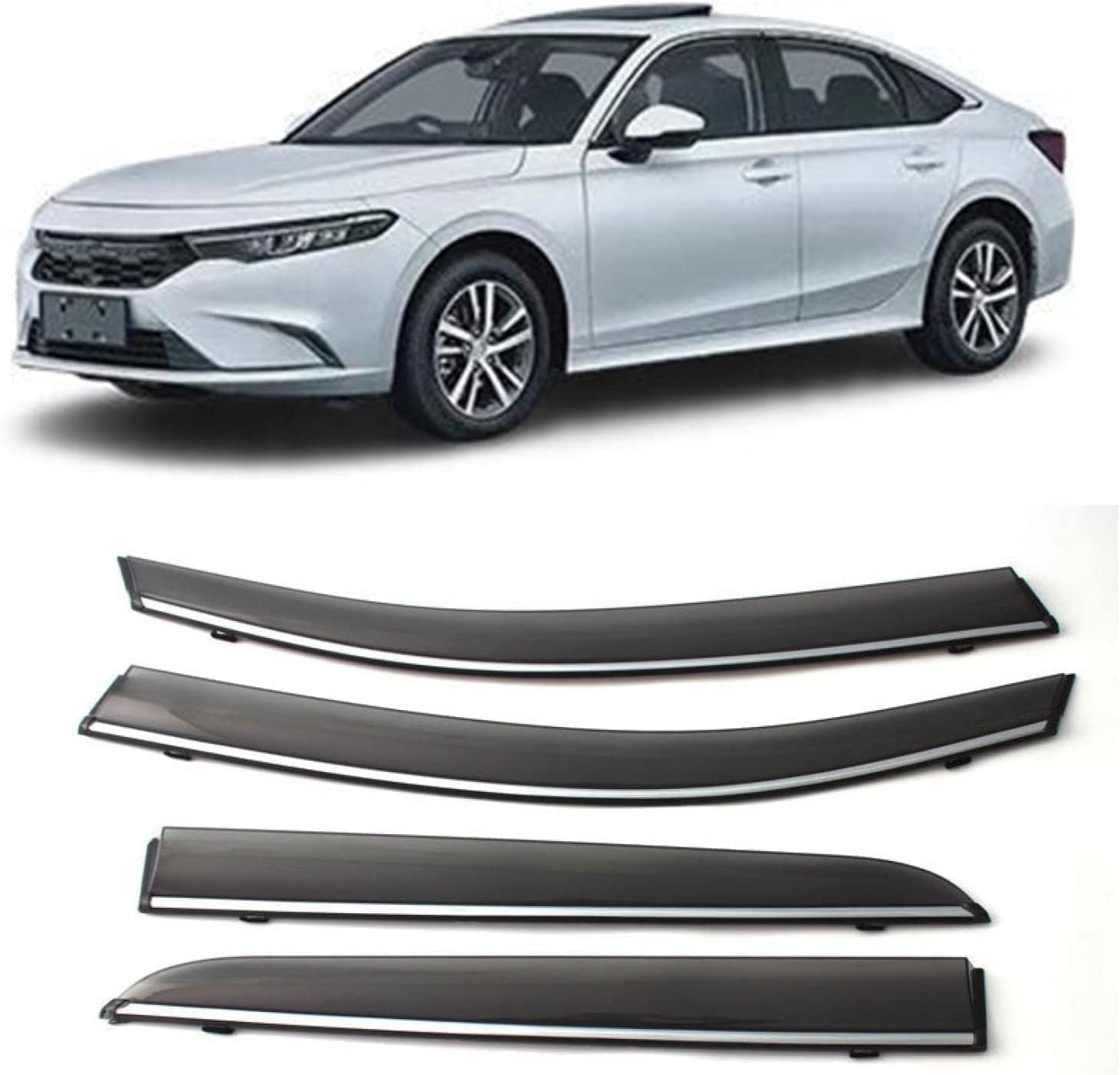 Windabweiser Regenabweiser für Honda Integra 2021 2022,Autofenster Wetterschutz Integrierten Deflektoren,Hochwertiges Sonnenschutz Autozubehör Windabweiser Regenabweiser für Honda Integra 2021 2022,Autofenster Wetterschutz Integrierten Deflektoren,Hochwertiges Sonnenschutz Autozubehör von WNFVYP