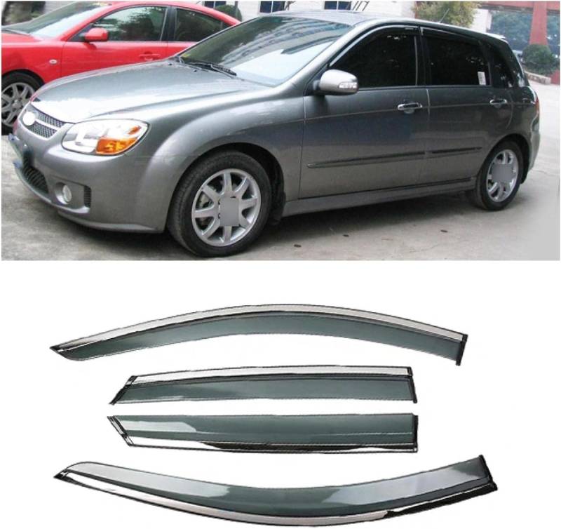 Windabweiser Regenabweiser für KIA Cerato 2008,Autofenster Wetterschutz Integrierten Deflektoren,Hochwertiges Sonnenschutz Autozubehör von WNFVYP