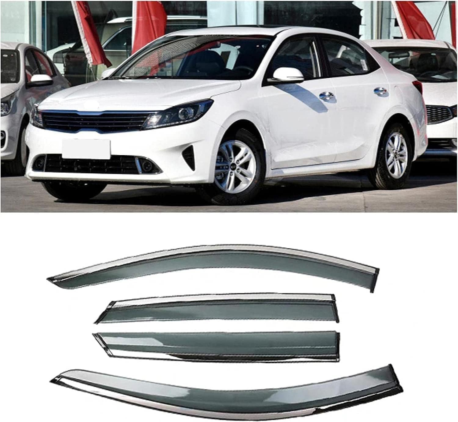 Windabweiser Regenabweiser für Kia Forte 2019,Autofenster Wetterschutz Integrierten Deflektoren,Hochwertiges Sonnenschutz Autozubehör Windabweiser Regenabweiser für Kia Forte 2019,Autofenster Wetterschutz Integrierten Deflektoren,Hochwertiges Sonnenschutz Autozubehör von WNFVYP