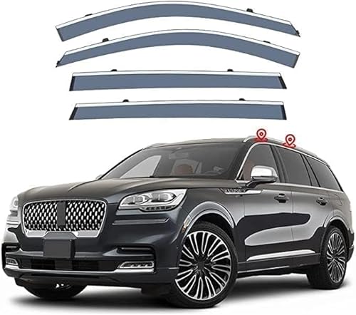 Windabweiser Regenabweiser für Lincoln Aviator U611 2020-2022,Autofenster Wetterschutz Integrierten Deflektoren,Hochwertiges Sonnenschutz Autozubehör von WNFVYP