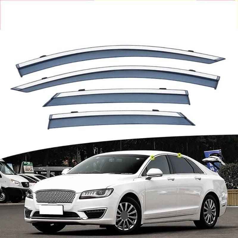 Windabweiser Regenabweiser für Lincoln MKZ 2013+,Autofenster Wetterschutz Integrierten Deflektoren,Hochwertiges Sonnenschutz Autozubehör von WNFVYP