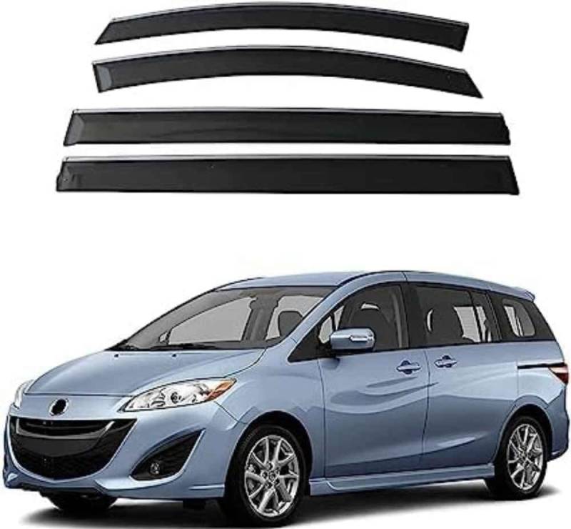 Windabweiser Regenabweiser für Mazda Premacy 2008-2018,Autofenster Wetterschutz Integrierten Deflektoren,Hochwertiges Sonnenschutz Autozubehör von WNFVYP