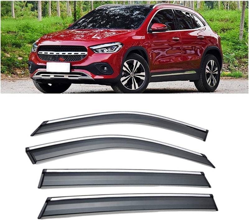 Windabweiser Regenabweiser für Mercedes Benz GLA 2020 2021,Autofenster Wetterschutz Integrierten Deflektoren,Hochwertiges Sonnenschutz Autozubehör von WNFVYP