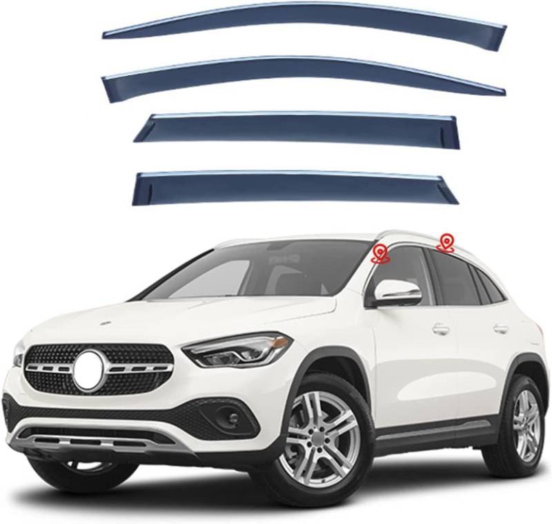 Windabweiser Regenabweiser für Mercedes Benz GLA H247 2020-2022,Autofenster Wetterschutz Integrierten Deflektoren,Hochwertiges Sonnenschutz Autozubehör von WNFVYP