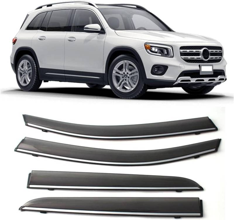 Windabweiser Regenabweiser für Mercedes Benz GLB (X247) 2019 2020 2021,Autofenster Wetterschutz Integrierten Deflektoren,Hochwertiges Sonnenschutz Autozubehör von WNFVYP