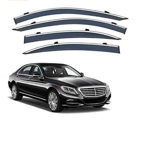 Windabweiser Regenabweiser für Mercedes Benz S Class W222 2014-2020,Autofenster Wetterschutz Integrierten Deflektoren,Hochwertiges Sonnenschutz Autozubehör von WNFVYP