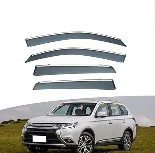 Windabweiser Regenabweiser für Mitsubishi Outlander 2013-2021,Autofenster Wetterschutz Integrierten Deflektoren,Hochwertiges Sonnenschutz Autozubehör Windabweiser Regenabweiser für Mitsubishi Outlander 2013-2021,Autofenster Wetterschutz Integrierten Deflektoren,Hochwertiges Sonnenschutz Autozubehör von WNFVYP