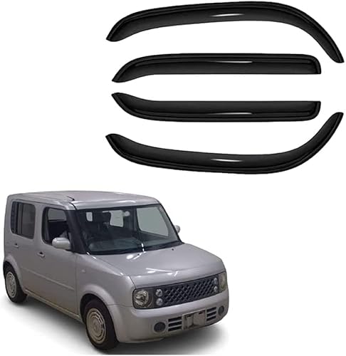Windabweiser Regenabweiser für Nissan Cube 2002-2006,Autofenster Wetterschutz Integrierten Deflektoren,Hochwertiges Sonnenschutz Autozubehör von WNFVYP