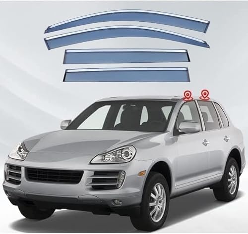 Windabweiser Regenabweiser für Porsche Cayenne 9pa 2006-2010,Autofenster Wetterschutz Integrierten Deflektoren,Hochwertiges Sonnenschutz Autozubehör Windabweiser Regenabweiser für Porsche Cayenne 9pa 2006-2010,Autofenster Wetterschutz Integrierten Deflektoren,Hochwertiges Sonnenschutz Autozubehör von WNFVYP