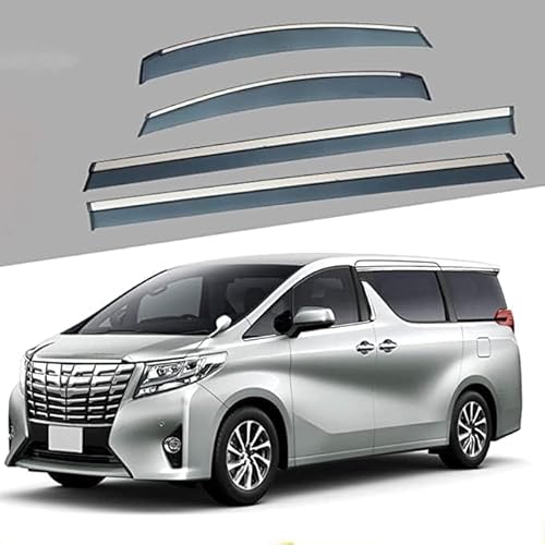 Windabweiser Regenabweiser für Toyota Alphard 2009-2022,Autofenster Wetterschutz Integrierten Deflektoren,Hochwertiges Sonnenschutz Autozubehör von WNFVYP