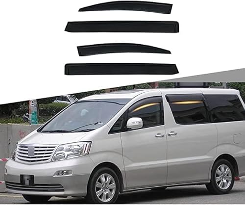 Windabweiser Regenabweiser für Toyota Alphard AH10 2002-2008,Autofenster Wetterschutz Integrierten Deflektoren,Hochwertiges Sonnenschutz Autozubehör von WNFVYP